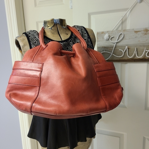 Cole Haan Vintage Red Genuine Leather Handbag Shoulderbag - Picture 6 of 15